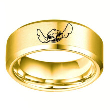 Arrival Stitch Cartoon Ring Accessories 8mm Stitch Stainless Steel Finger Holder Rings Jewelry Llaveros
