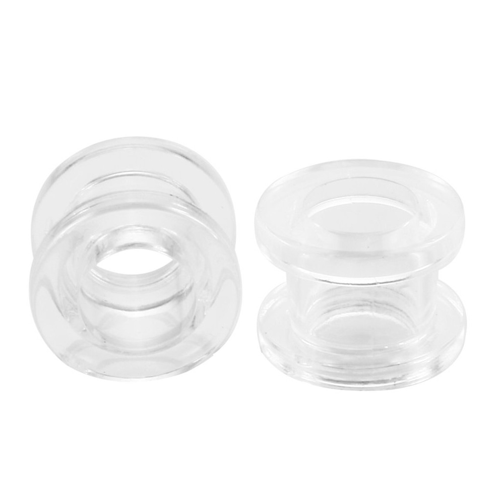 (Light Yellow Gold Color, Green) PAIR Acrylic Ear Stretchers Plugs Tunnels Piercing Colorful Hollow Screw Fit Ear Gauges Piercing Ear Flesh Expander B-image-OPC-PBRNQY5-NEW