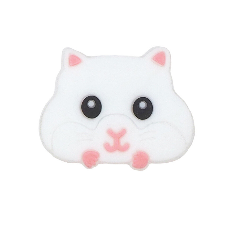 Chenkai 10pcs Silicone Hamster Beads Animal Bead BPA Teething Infant Chewable Dummy Gift Necklace Pacifier Toy Accessories
