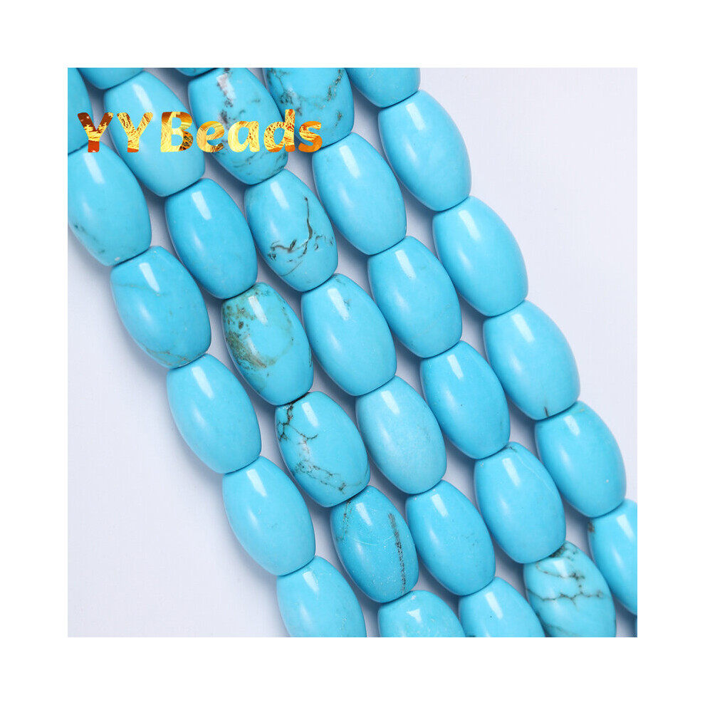 8x12mm Natural Turquoises Rice Shape Beads Natural Stone Loose Charm Spacer Beads For Jewelry Making DIY Bracelets Necklace-image-OPC-PBRQWY5-NEW