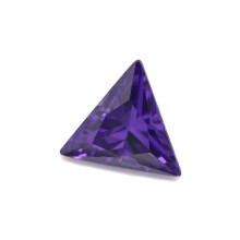 50PCS 3x3~15x15mm Triangle Shape Loose CZ Stone Violet AAAAA Cubic zirconia Synthetic stone For Jewelry DIY Gems Stone