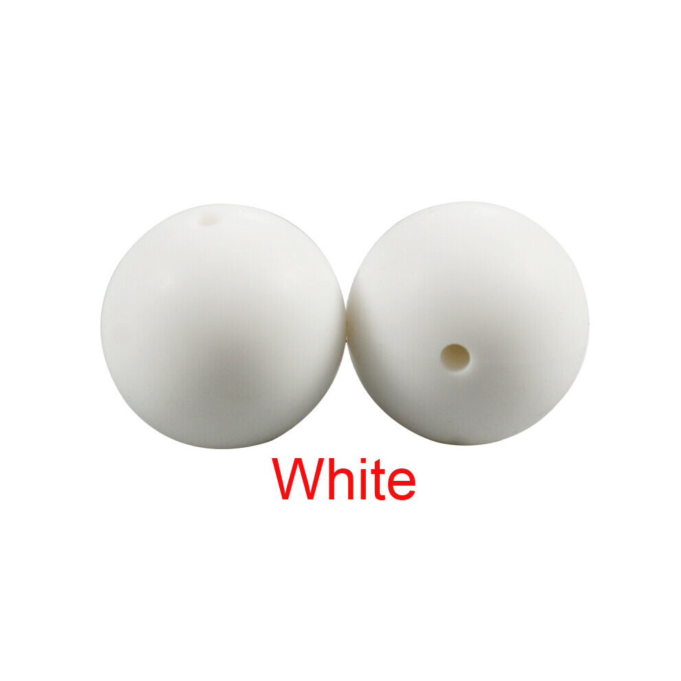 100pcs/Lot Silicone Beads 12mm Teething Necklace Baby Teether Toy BPA Charms Newborn Nursing