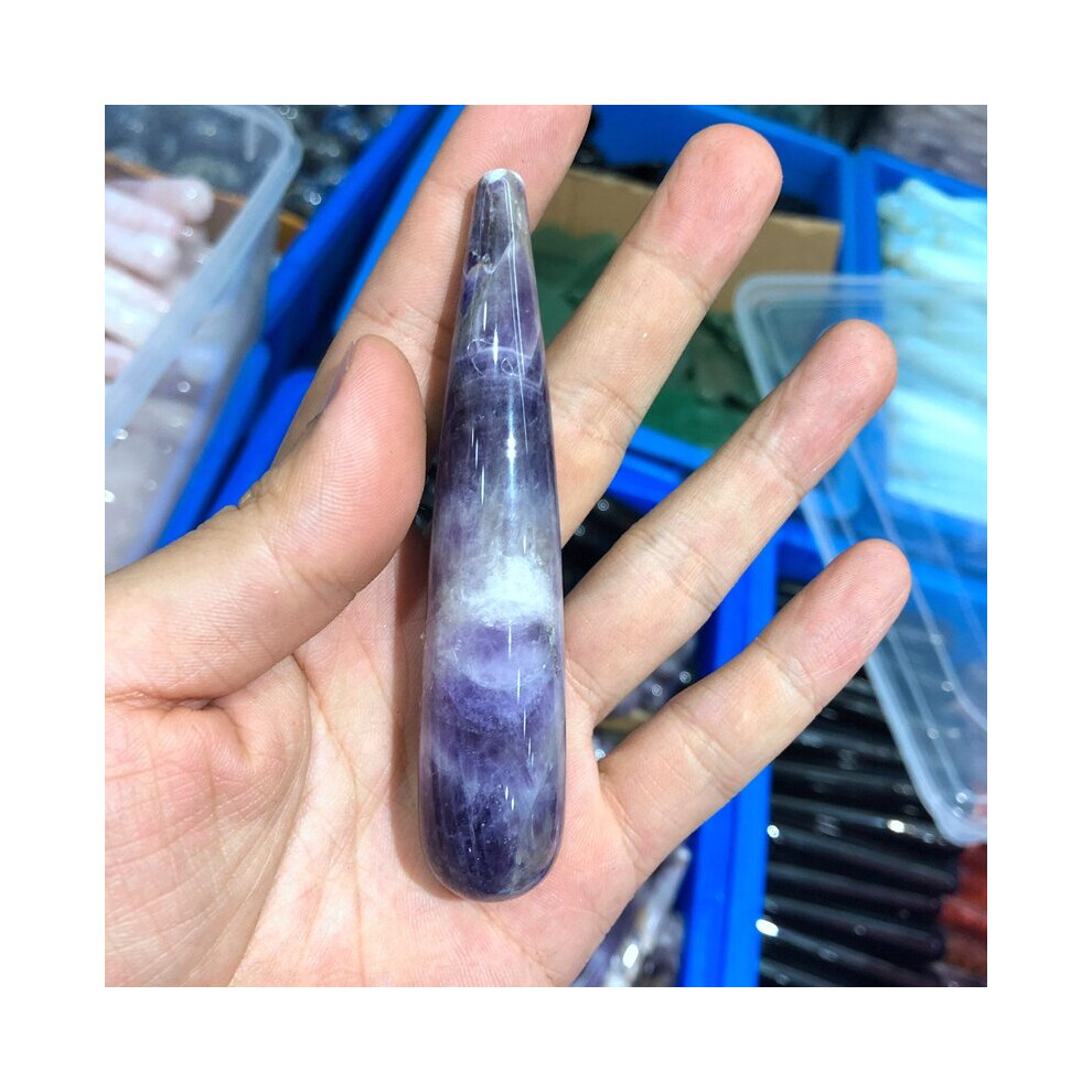 Multicoloured 1Pcs Natural Amethyst Wand Healing Point,Polished Crystal Stone Massager ,Mineral Rock Reiki Chakra Healing Stone Massager