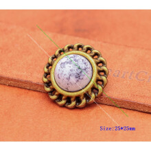 10pcs 25mm Solid Brass Round Chain Side Leathercraft Belt Wallet Decor Shoe Accessories Turquoise Concho Screwback