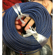 Braided Leather Bolo Cord Round Leather Strip For Necklace Bracelet Royal 3mm