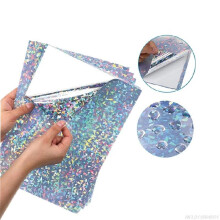 10Sheets Transparent Holographic Overlay Lamination Vinyl A4 Size Self-Adhesive Laminate Waterproof Vinyl Sticker Paper Dropship