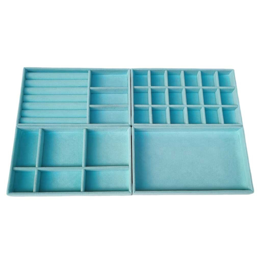 Jewelry Ring 18 Grids Earring Necklace Organizer Box Fashionable Case Portable Tray Display Stand Showcase Jewellery-image-OPC-PBRSS98-NEW