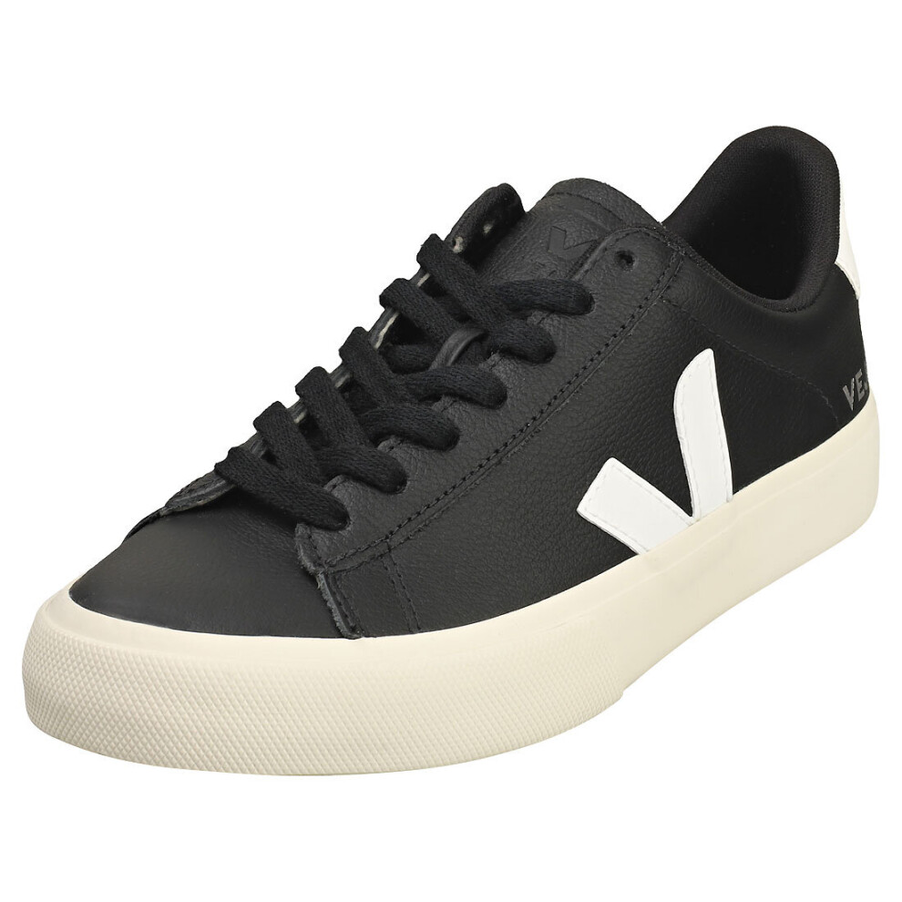 VEJA Campo Chromefree Womens Casual Trainers in Black White - 5 UK