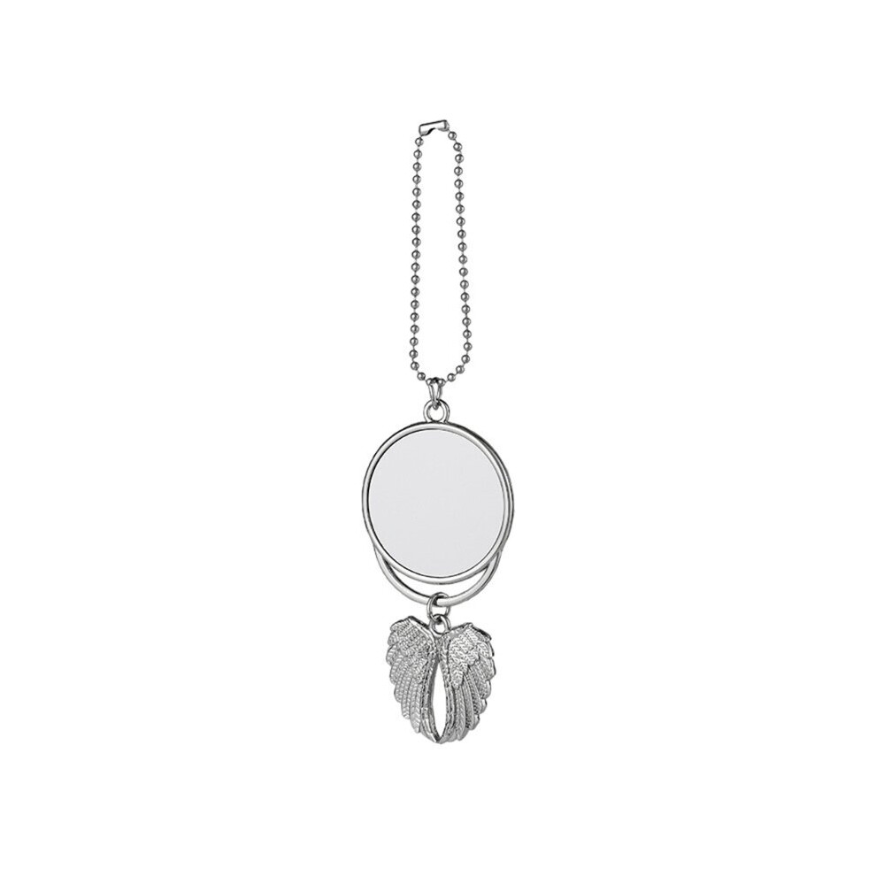 (1Pc White) Heat Sublimation Car Keychain Ornament Angel Wing Blank Hot Transfer Printing 885487051352