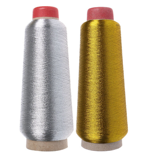 Hot Selling 1PC Sewing Machine Cone Threads Polyester Overlocking All Purpose Golden Silver 1
