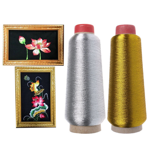 Hot Selling 1PC Sewing Machine Cone Threads Polyester Overlocking All Purpose Golden Silver 2