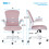 ELECWISH (Pink) Ergonomic Office Chair Computer Desk Task Seat 3