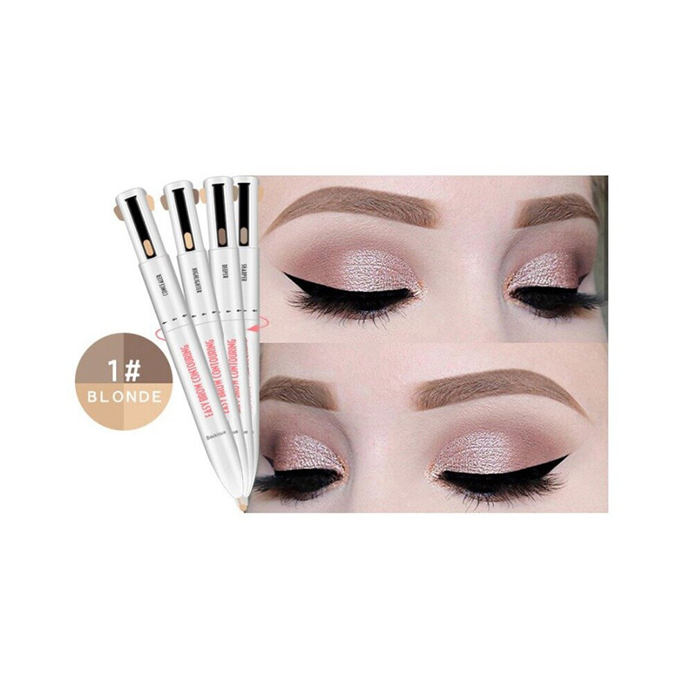 4 In 1 Eyebrow Pencil Cosmetic Tool Easy Brow Pencil Waterproof Long Lasting Women Makeup Eyebrow Pen Drawing Eye