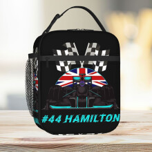 Lunch Bag #44 Lewis Hamilton - Racing Driver Tote Insulated Cooler Kids School Travel