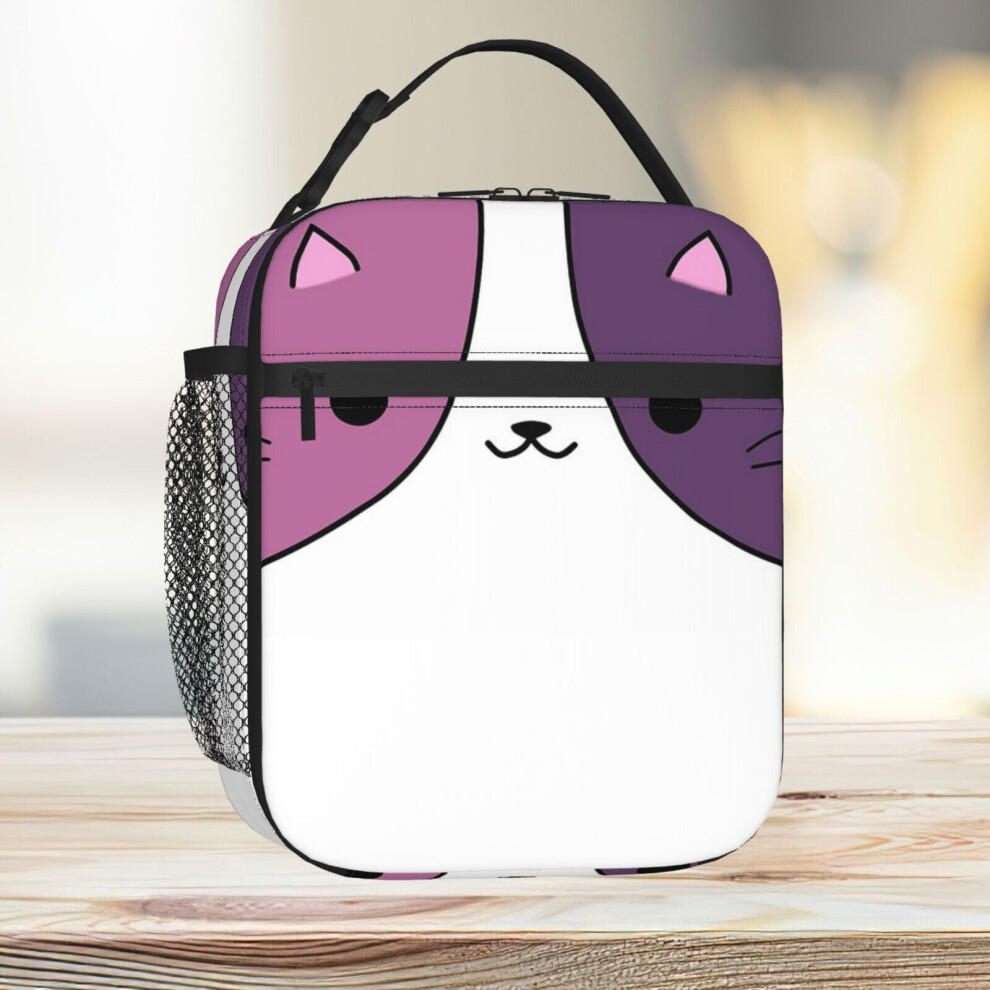 Lunch Bag Aphmau Cat Pink And Purple Tote Insulated Cooler Kids School Travel