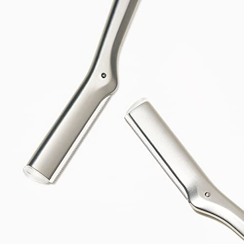 Facial Razor Dermaplaner with 3 spare blades silver 1