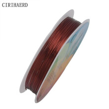 (brown White-0.5mm 6.2m) 8 Colors 0.2mm-1mm Copper Wire DIY Jewelry Making Supplies Materials Components Bead Beaded Accessories Wire Findings