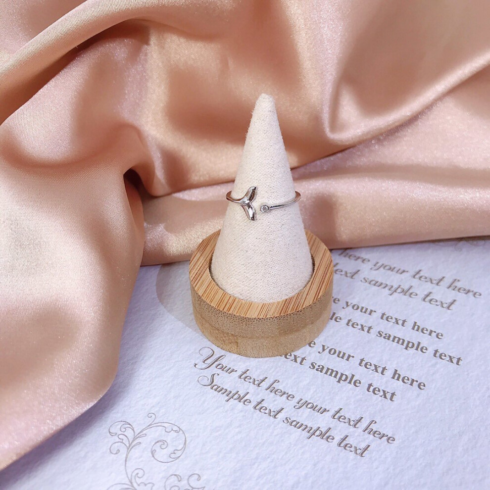 Real 925 Sterling Silver Openable Rings Jewelry Dazzling Zirconia Charming Good-looking Ring Women Fine Mermaid Tail-image-OPC-PBS9XDP-NEW