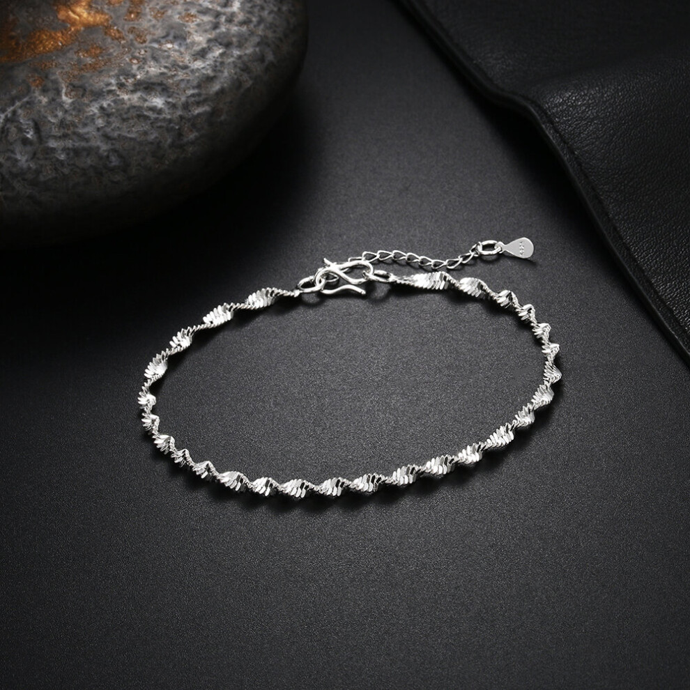 925 sterling Silver charm Geometry Twisted Chain Bracelet for Women Men Party Wedding Accessories Jewelry-image-OPC-PBSB8JF-NEW