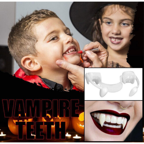 Halloween Scary Party Cosplay Vampire Fangs Retractable Teeth 2