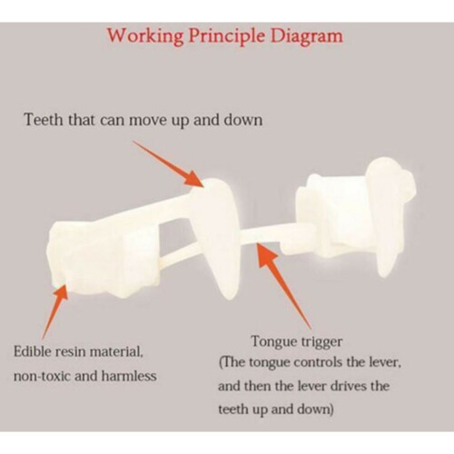 Halloween Scary Party Cosplay Vampire Fangs Retractable Teeth 1