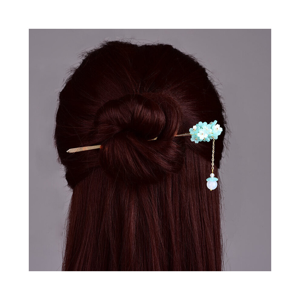 Jade Flower Hairpin Vintage Jewelry for Women Hair Sticks Accessories Natural Talismans 925 Silver-image-OPC-PBSHCQG-NEW