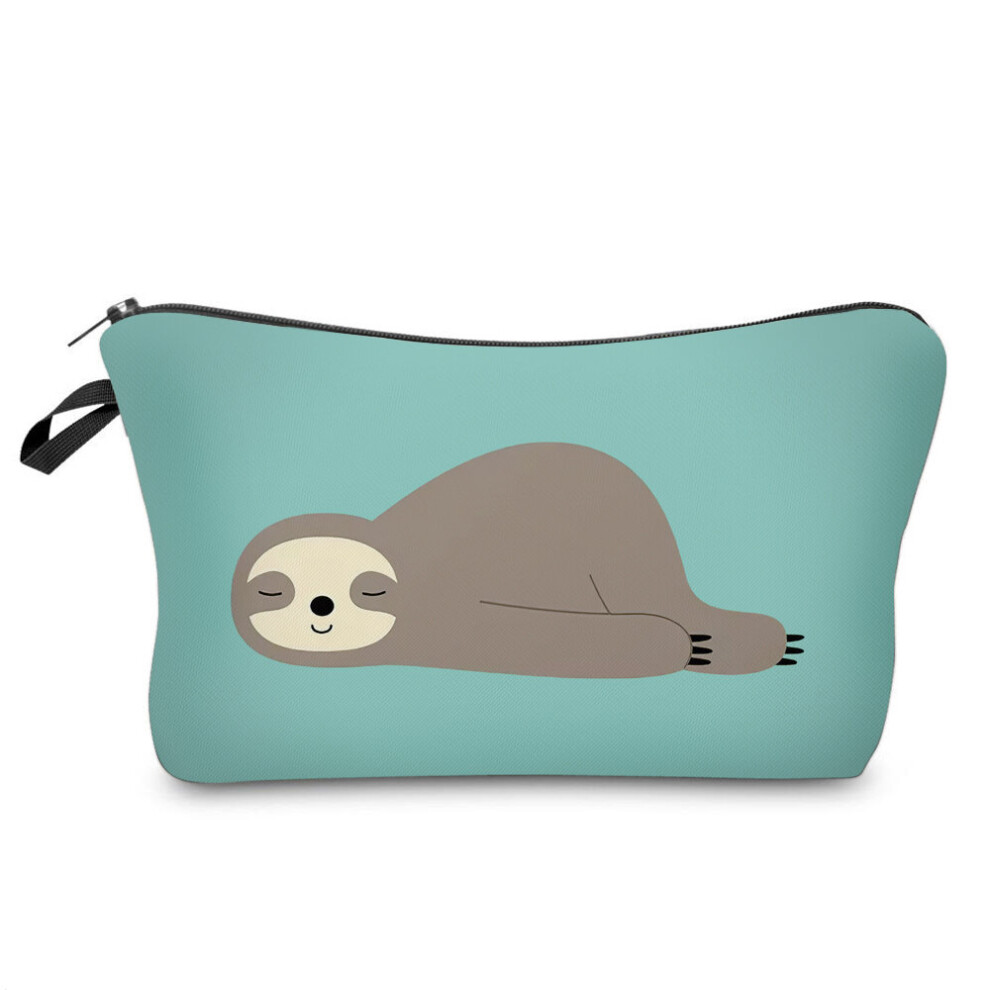 Deanfun Cosmetic Bag Sloth Printing Waterproof Pencil Pouch Women Makeup Travel Bag 51806