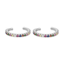 Bling Filled Earcuff Ear Clip For Women Zircon No Piercing C Shape Earrings No Pierced Jewerly