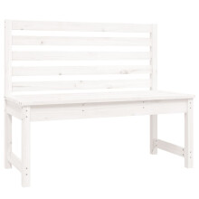 (white pine, 109 x 48 x 91.5 cm) vidaXL Garden Bench Outdoor Picnic Bench Camping Wooden Bench Solid Wood Pine