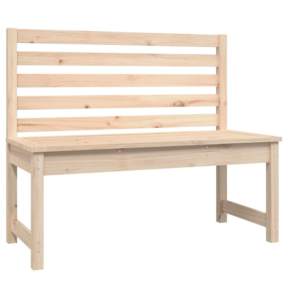 (natural pine, 109 X 48 X 91.5 cm) vidaXL Garden Bench Outdoor Picnic Bench Camping Wooden Bench Solid Wood Pine