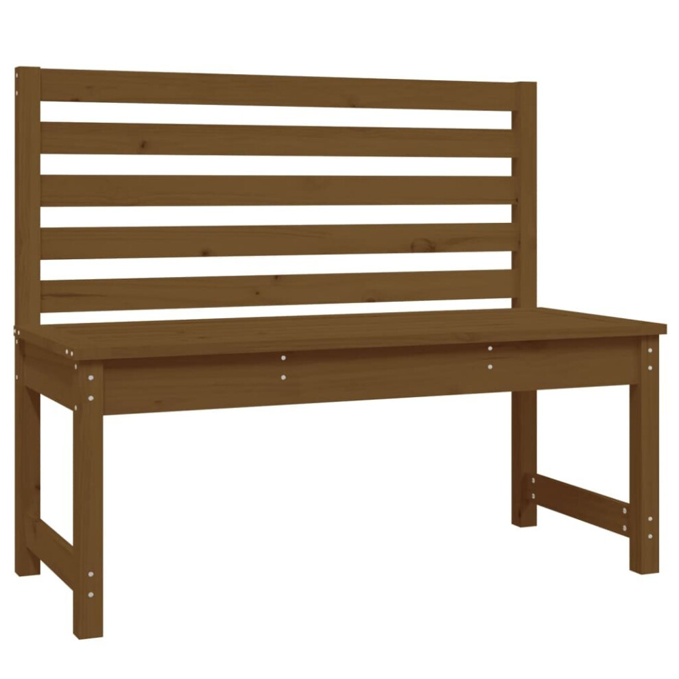 (honey brown pine, 109 x 48 x 91.5 cm) vidaXL Garden Bench Outdoor Picnic Bench Camping Wooden Bench Solid Wood Pine