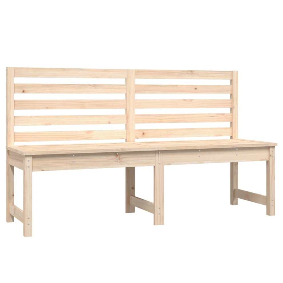 (natural pine, 157.5 x 48 x 91.5 cm) vidaXL Garden Bench Outdoor Picnic Bench Camping Wooden Bench Solid Wood Pine