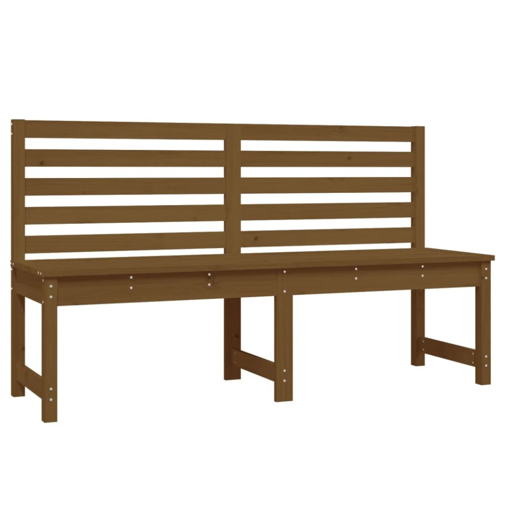 (honey brown pine, 157.5 x 48 x 91.5 cm) vidaXL Garden Bench Outdoor Picnic Bench Camping Wooden Bench Solid Wood Pine