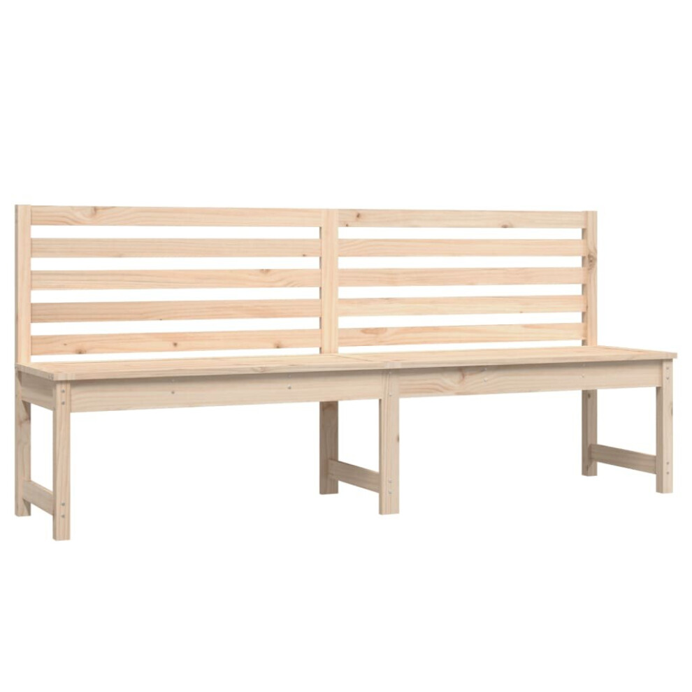 (natural pine, 201.5 X 48 X 91.5 cm) vidaXL Garden Bench Outdoor Picnic Bench Camping Wooden Bench Solid Wood Pine