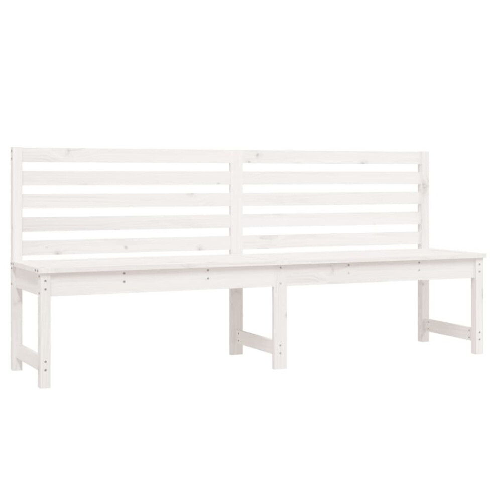 (white pine, 201.5 x 48 x 91.5 cm) vidaXL Garden Bench Outdoor Picnic Bench Camping Wooden Bench Solid Wood Pine