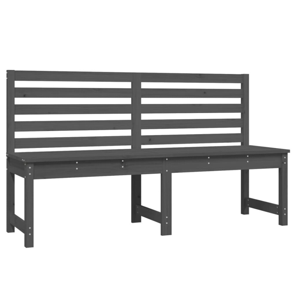 (grey pine, 157.5 x 48 x 91.5 cm) vidaXL Garden Bench Outdoor Picnic Bench Camping Wooden Bench Solid Wood Pine-image-OPC-PBSV9GY-NEW