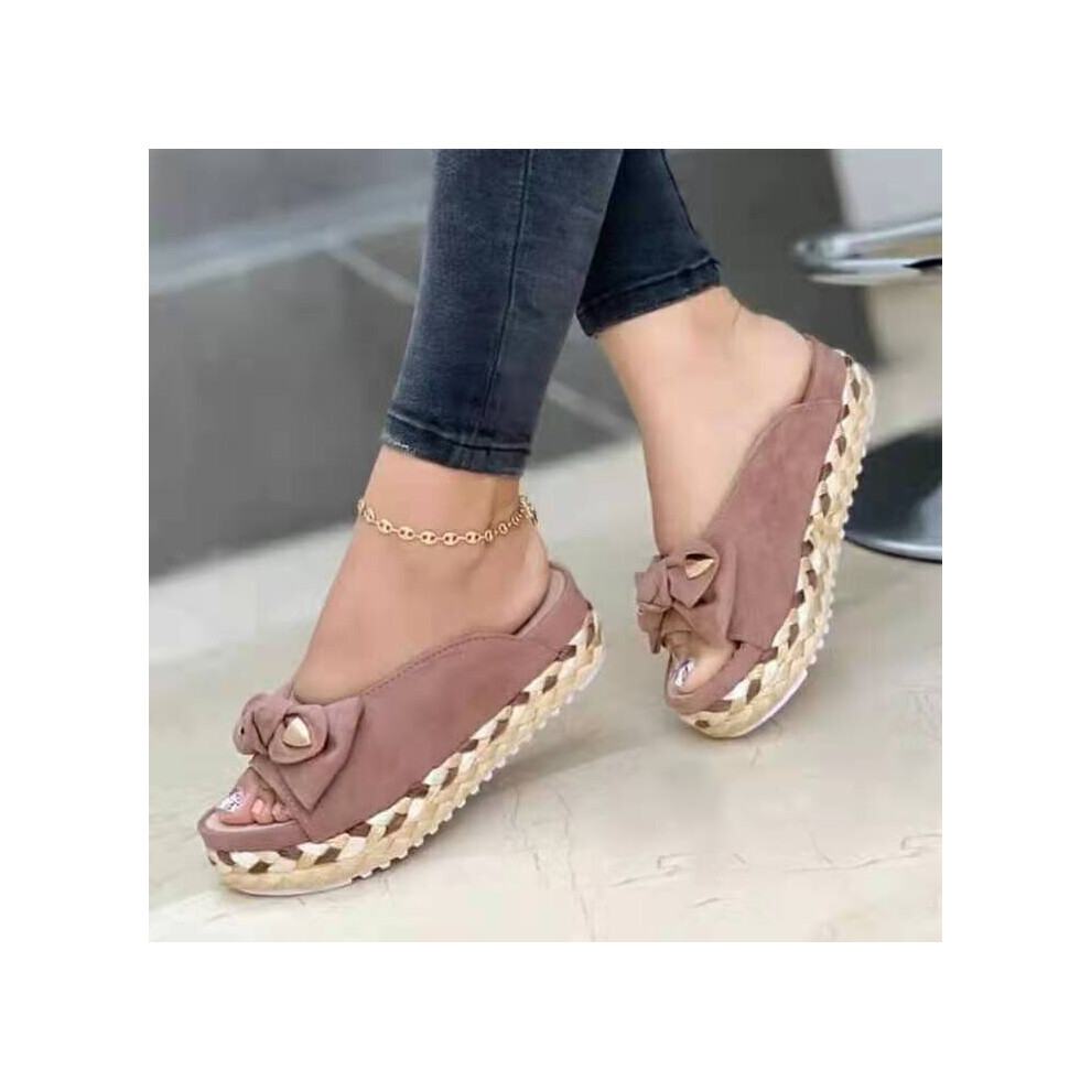 Summer Womens Sandals Bow-Knot Casual Women Slippers Platform Comfortable Slides Slip-On Outdoor Sports Casual Shoes-image-OPC-PBSX2JD-NEW