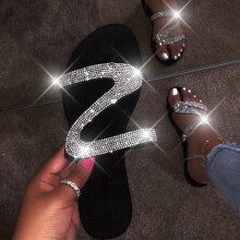 Women Summer Flat Bling Slippers Transparent Soft Jelly Shoes Female Flip Flops Sandals Outdoor Beach Ladies Slides Drop