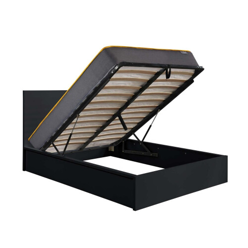 Birlea Kingsize Ottoman Bed Black Frame Birlea Oslo Storage 5FT Modern Bedstead