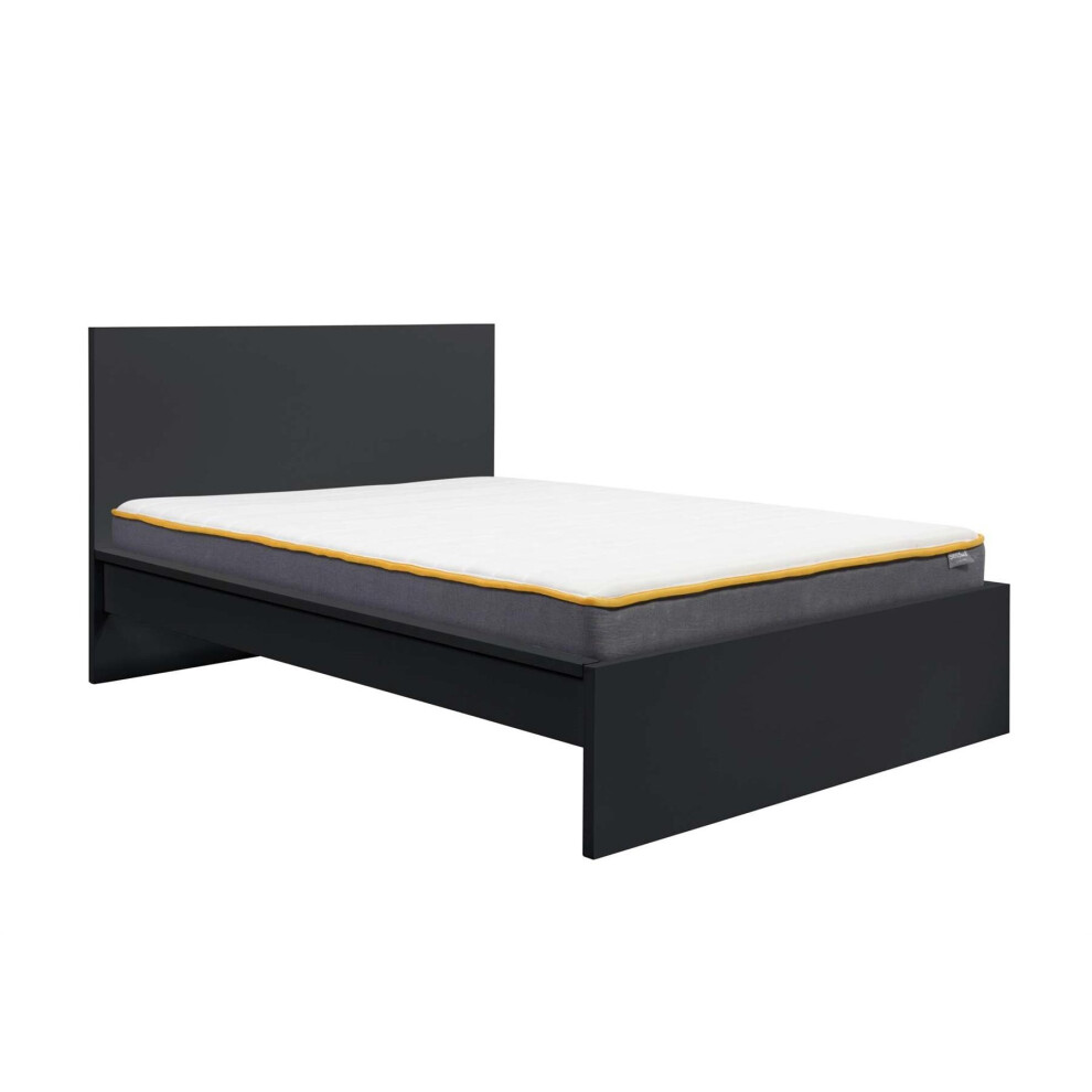 Double Bed Frame Black Birlea Oslo 4FT6 Modern Bedstead
