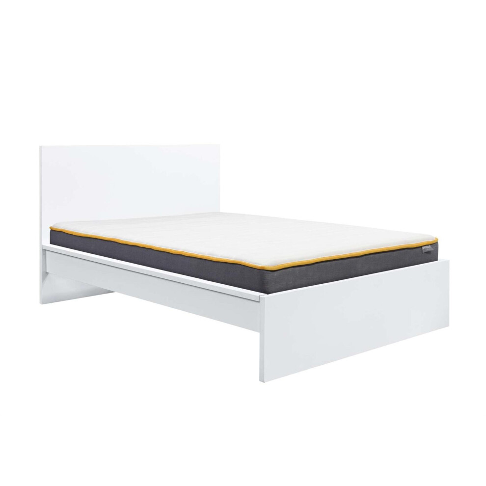 Double Bed Frame White Birlea Oslo 4FT6 Modern Bedstead