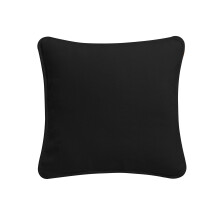 (Black, 18x18) Colorful Plain Dyed Cushion Cover 100% Cotton Home Sofa Décor Size 16" 18" 20"