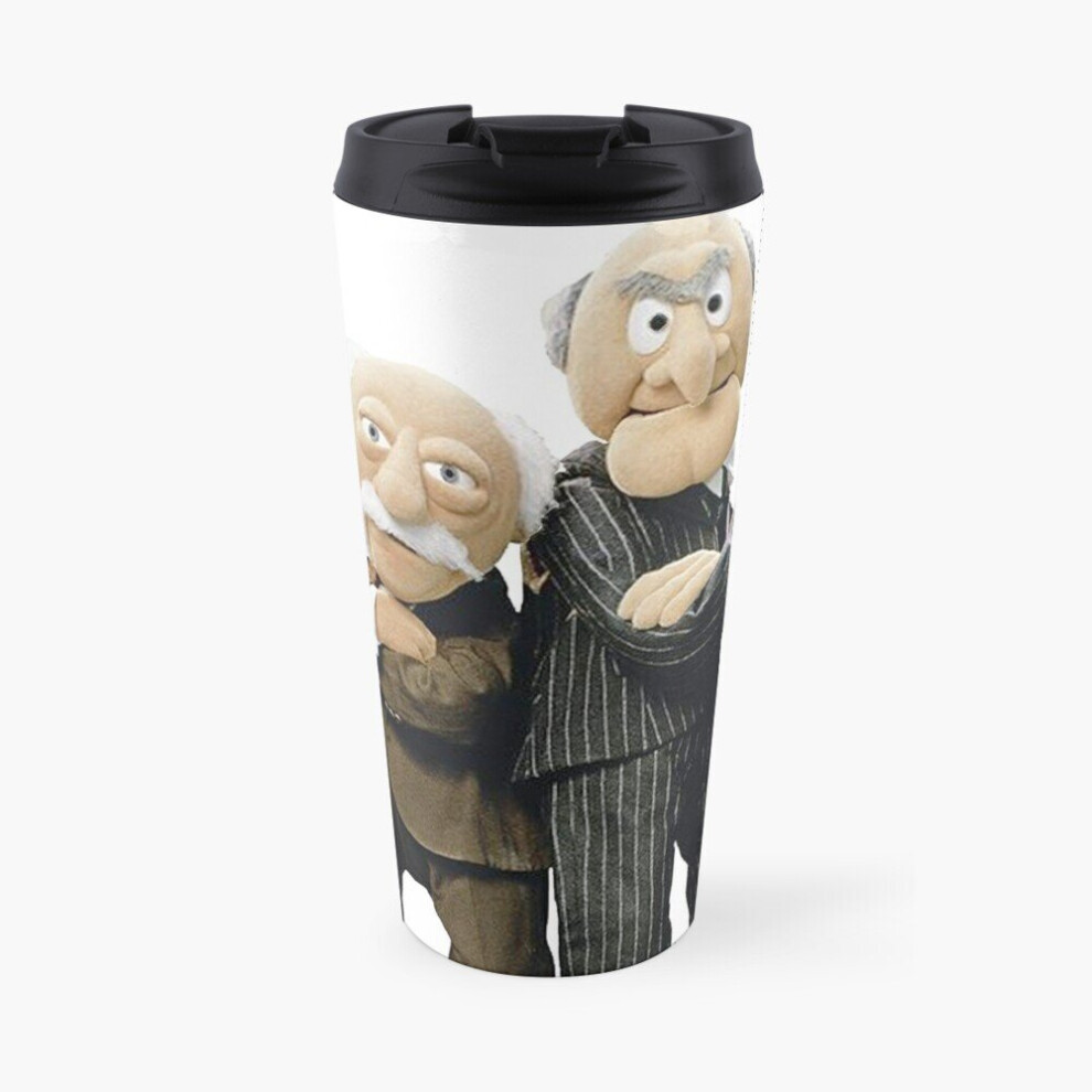 Insulated Travel Coffee Mug Statler and Waldorf Stainless Steel Cup Tumbler 17oz