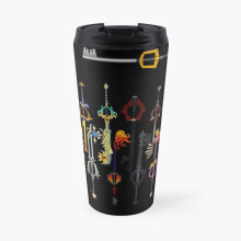 Insulated Travel Coffee Mug Kingdom Hearts Keyblades Stainless Steel Cup Tumbler 17oz