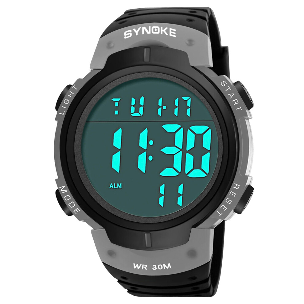 Big Dial Watches Mens Military Sport Watch For Men Waterproof Led Alarm Digital Wristwatch Men Reloj Hombre Multicoloured