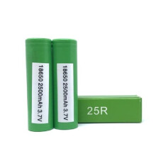 (2 Batteries with Case) 2 AUTHENTIC 18650 2500mAh RECHARGEABLE BATTERIES