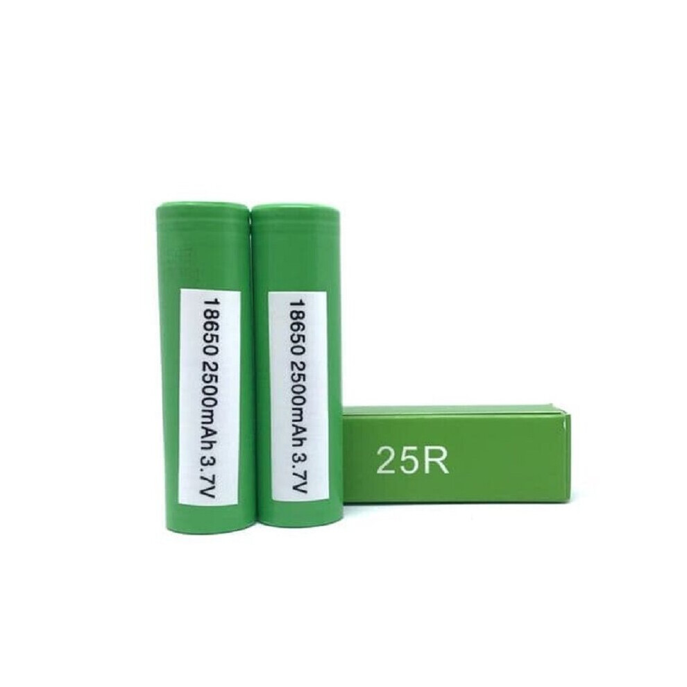 (2 Batteries with Case) 2 AUTHENTIC 18650 2500mAh RECHARGEABLE BATTERIES