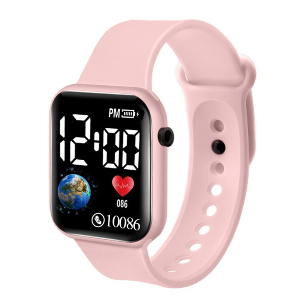 Led Sports Watches Smart Watch For Children Men And Women Digital Electronic Watch Casual Silicone Wristwatches Droshipping Pink 885653360110
