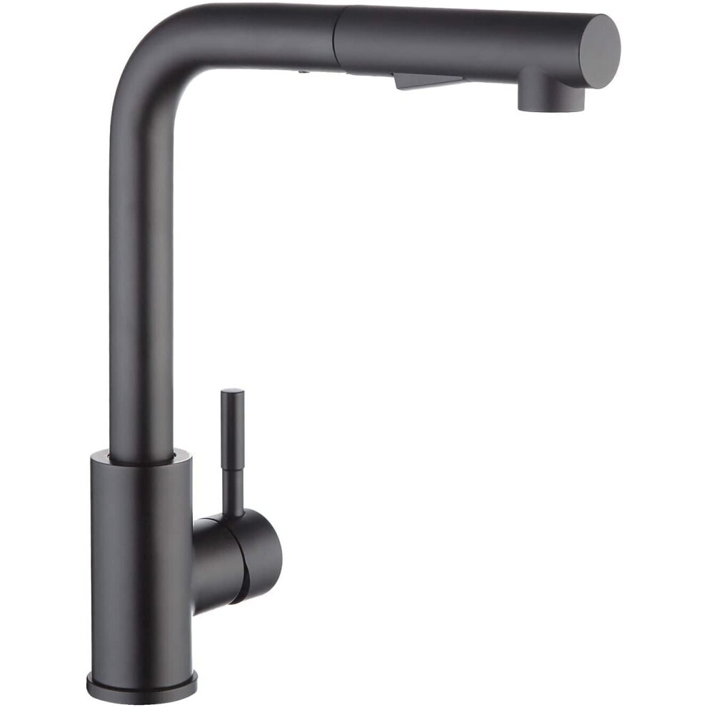 Kitchen Faucet With Black Spray, Kitchen Mixer With Pull-Out Spray, 360 Rotating Sink Mixer, 2 Jet Sink Faucet