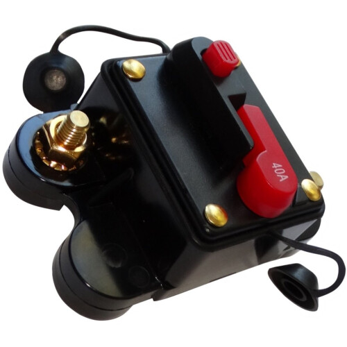 Automatic Fuse - Resettable Circuit Breaker - 40A - 12V 24V 32V 48V Dc - Car Auto Amplifier - Black - 72X49X45Mm